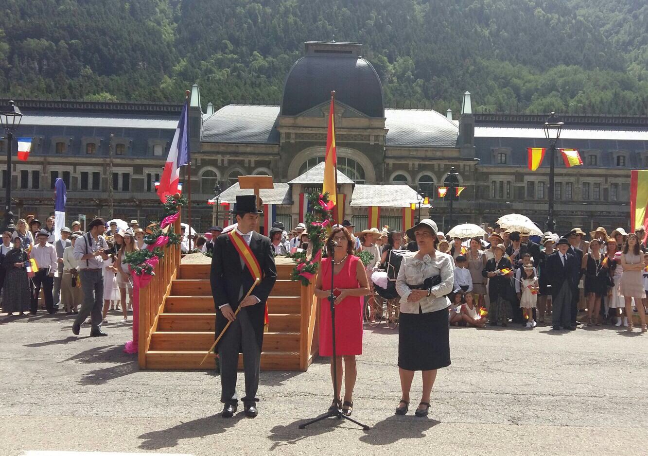 Canfranc recrea la inauguracin de la Estacin esperando la reapertura del ferrocarril